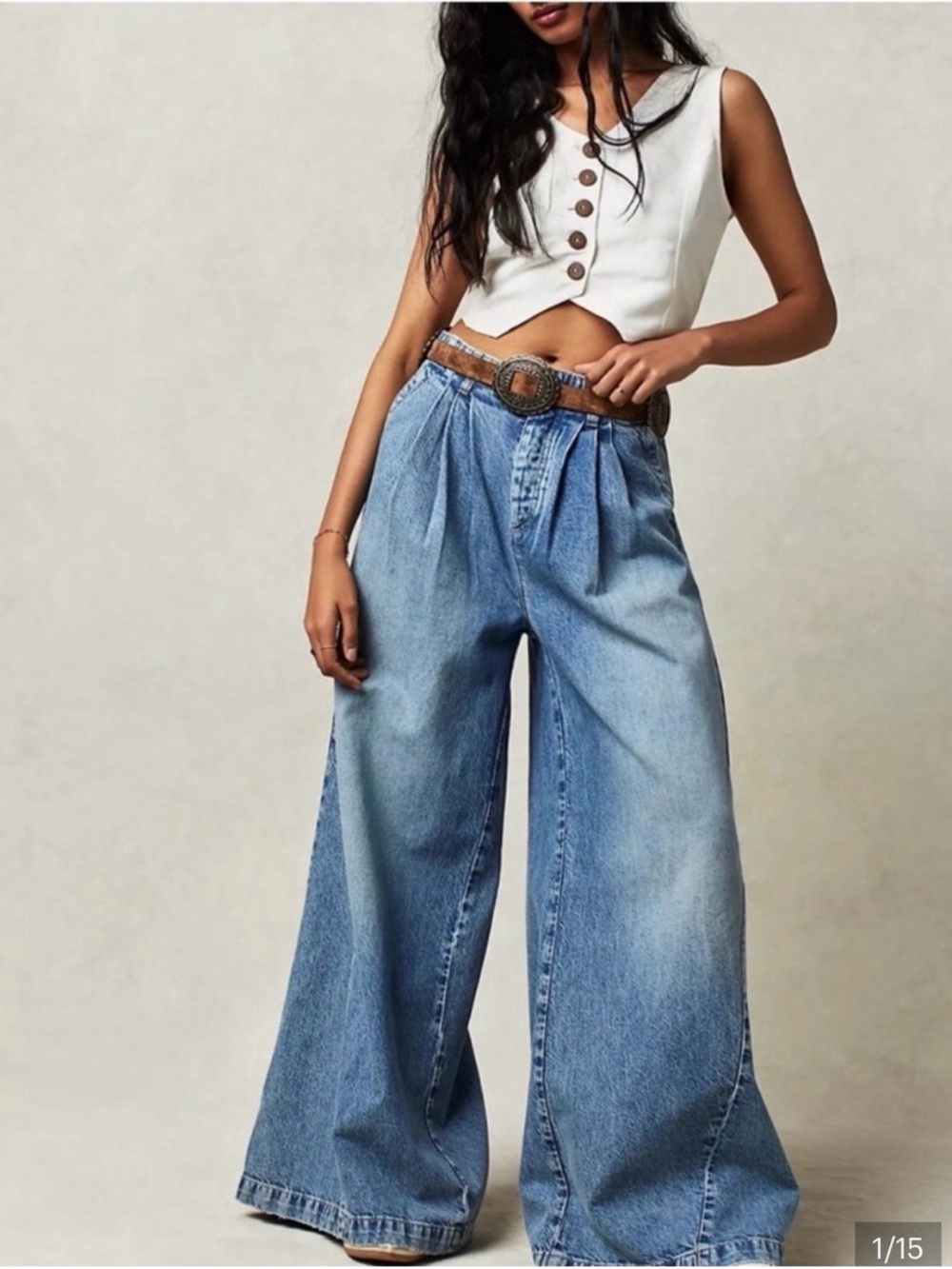 Free people we the free scout wide leg pull on jeans